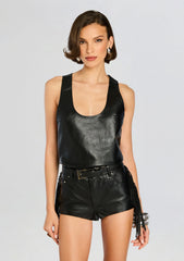 Elizabeth Leather Tank Top
