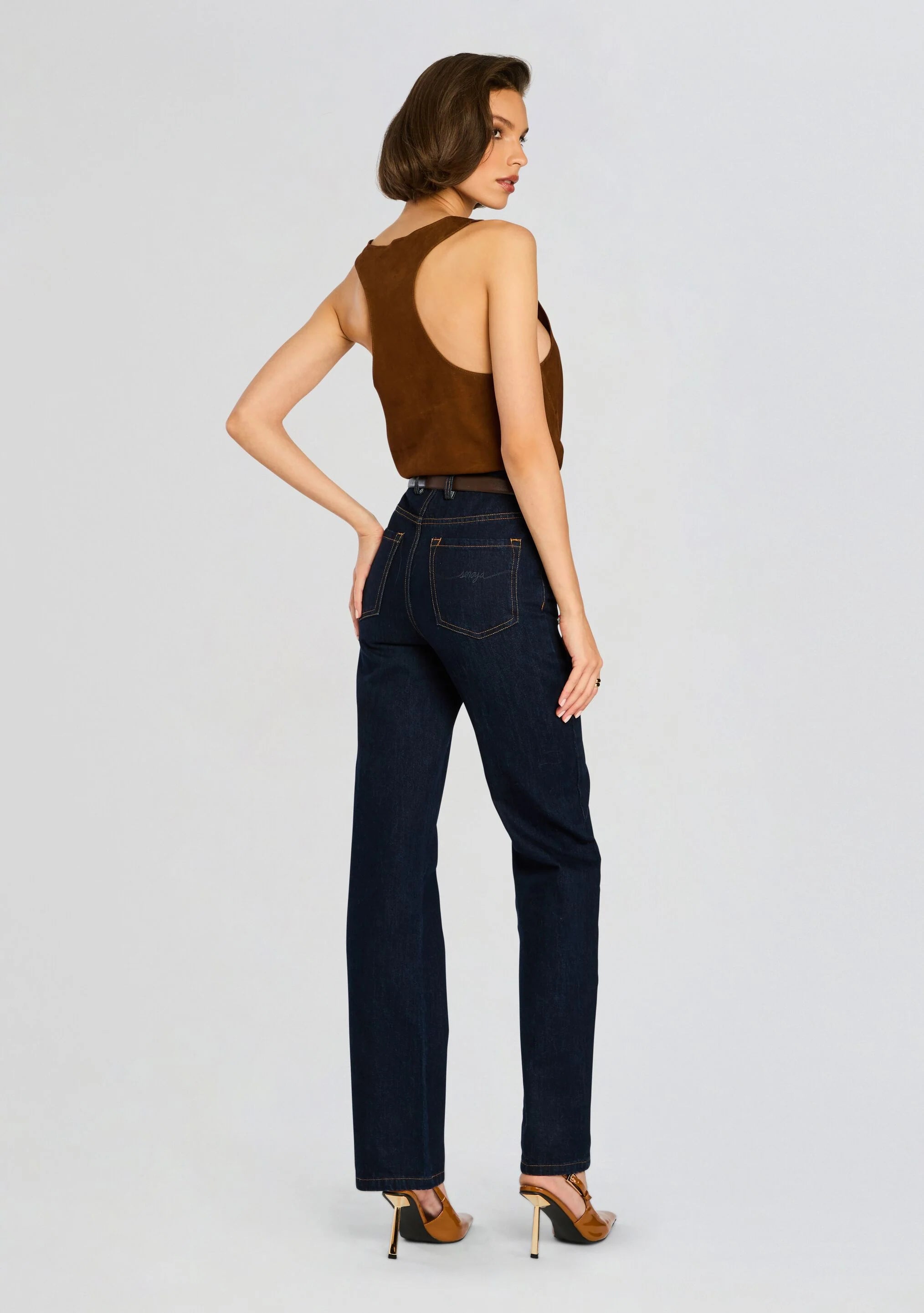 Elizabeth Suede Tank Top