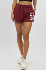 Red Track Shorts Elasticated