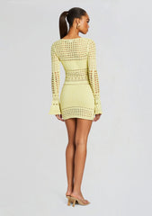 Peony Knit Crochet Dress