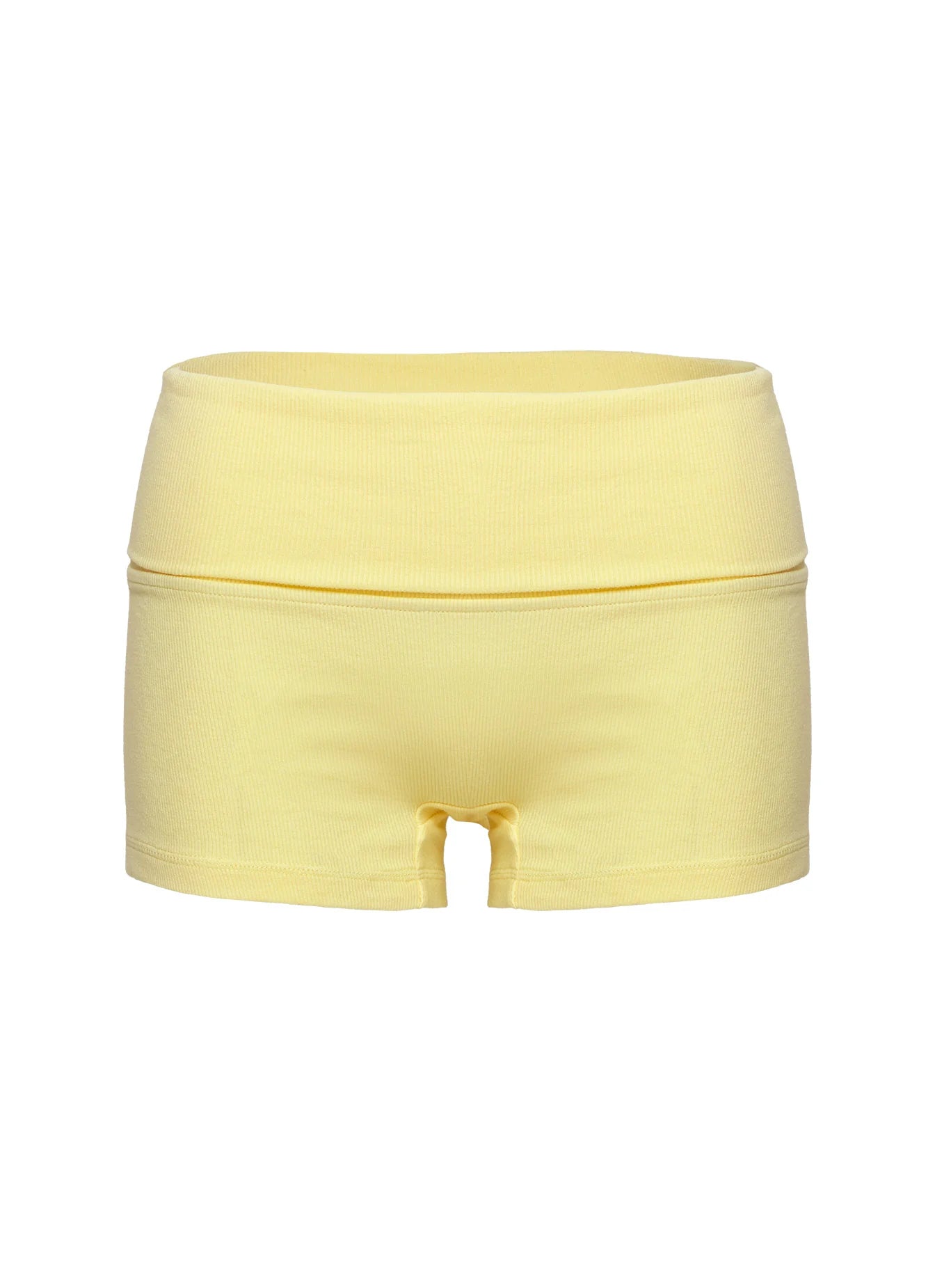 Baseline Low Rise Rib Shorts Yellow