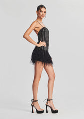 Rubina Sequin Feather Dress