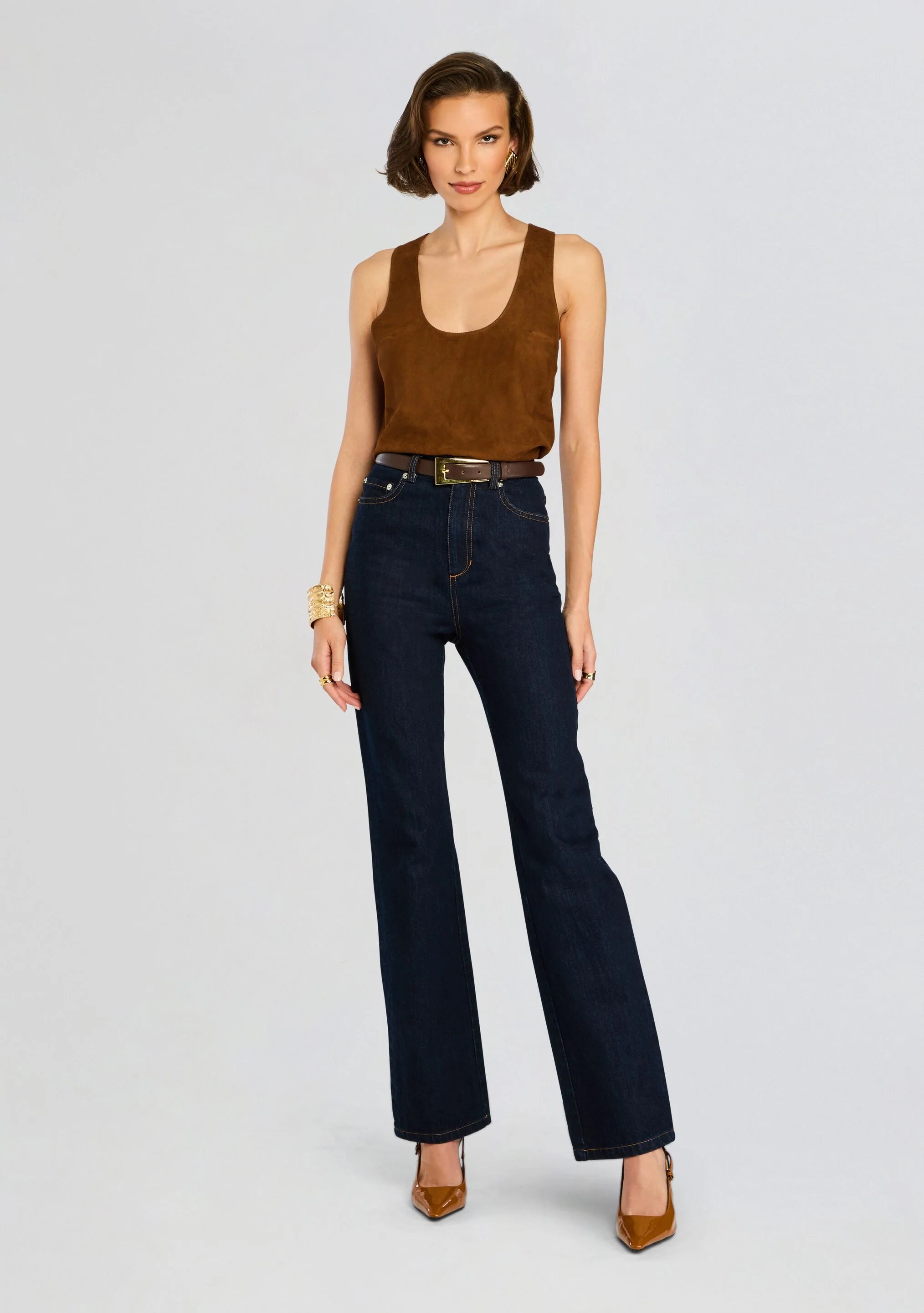Elizabeth Suede Tank Top