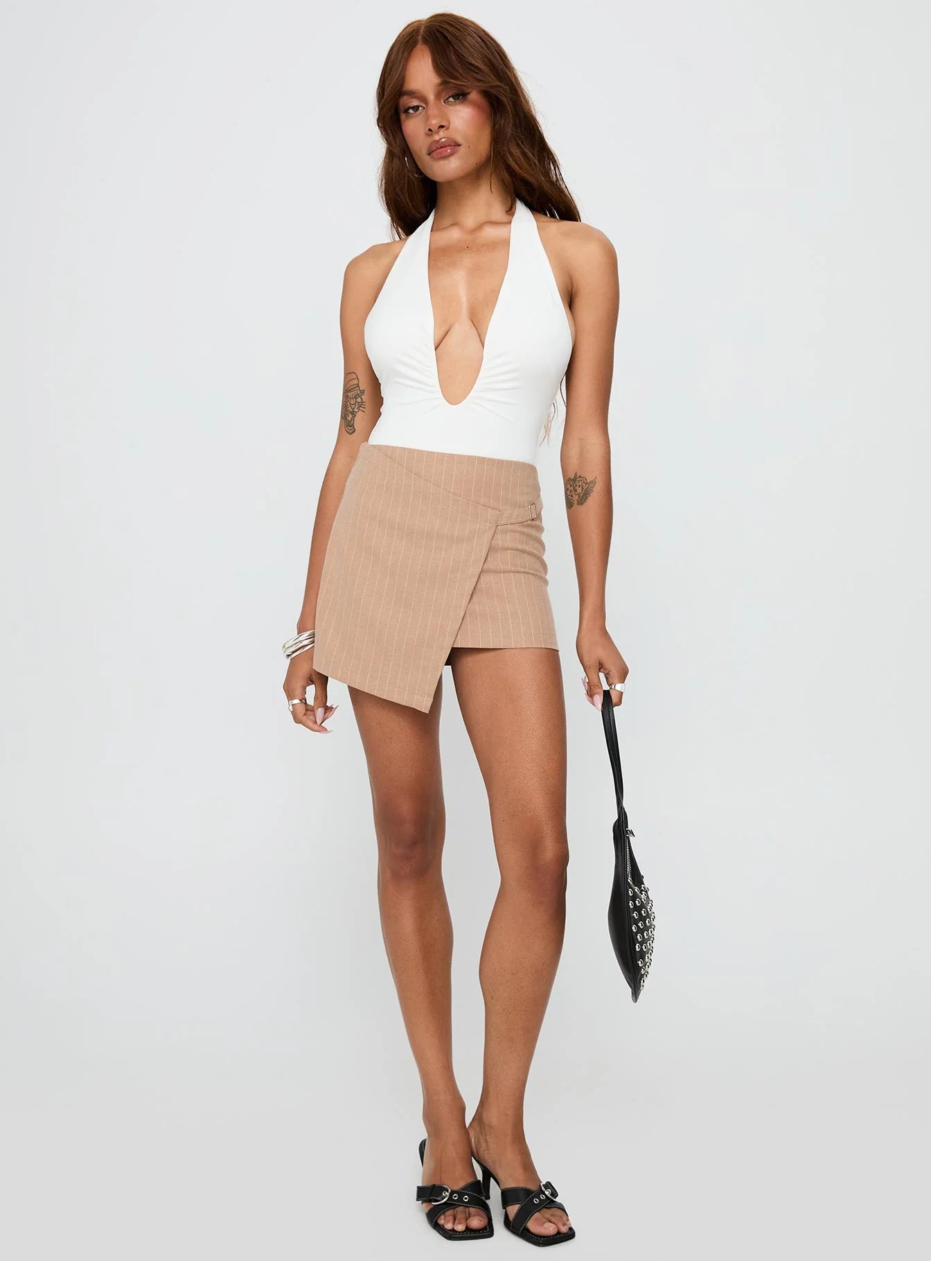 Strangers Mini Skirt Beige