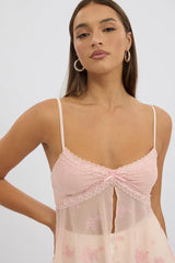 Pink Cami Top Mesh