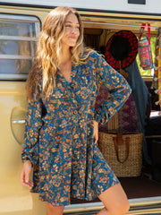 Ansley Woven Tunic Shirt Dress - Paisley Floral