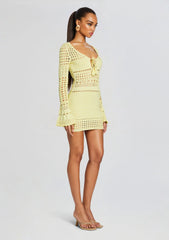 Peony Knit Crochet Dress