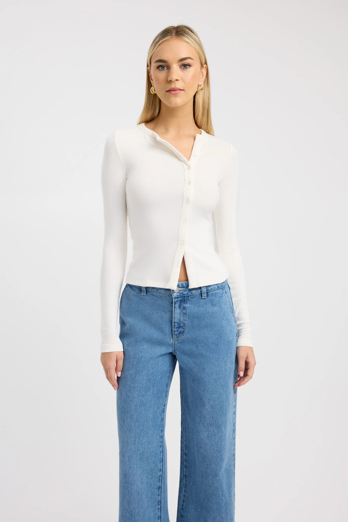 Bec Button Long Sleeve Top