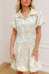 Garden Views Floral Eyelet Mini Dress