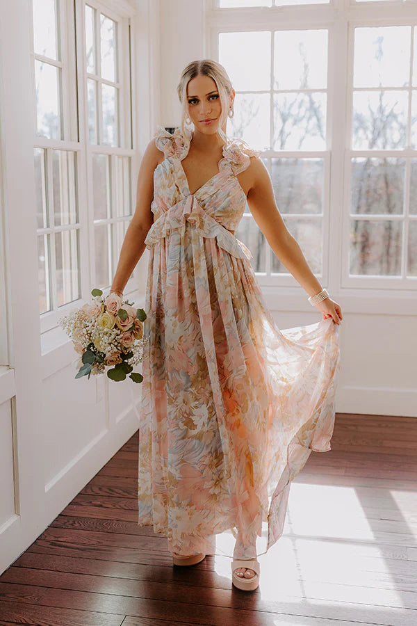 Dreamy Haze Floral Maxi Dress