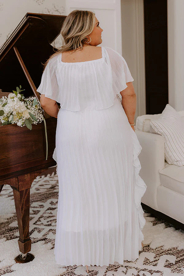 Lost In Your Eyes Pleated Maxi Dress Curves