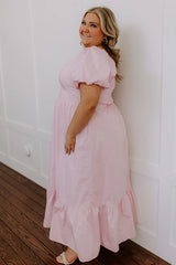 Sweet Serendipity Maxi Dress in Dusty Purple Curves