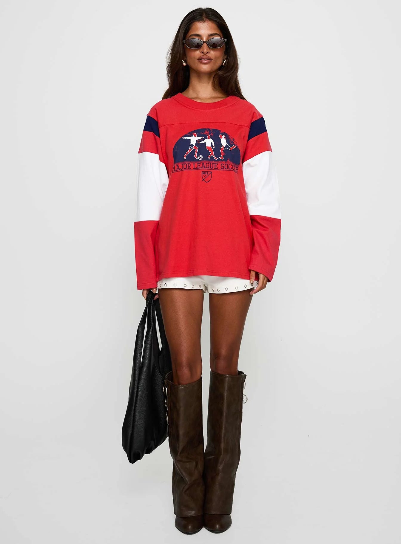 MLS 96 Retro Long Sleeve Top Red