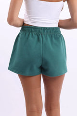 Green Track Shorts Elasticated