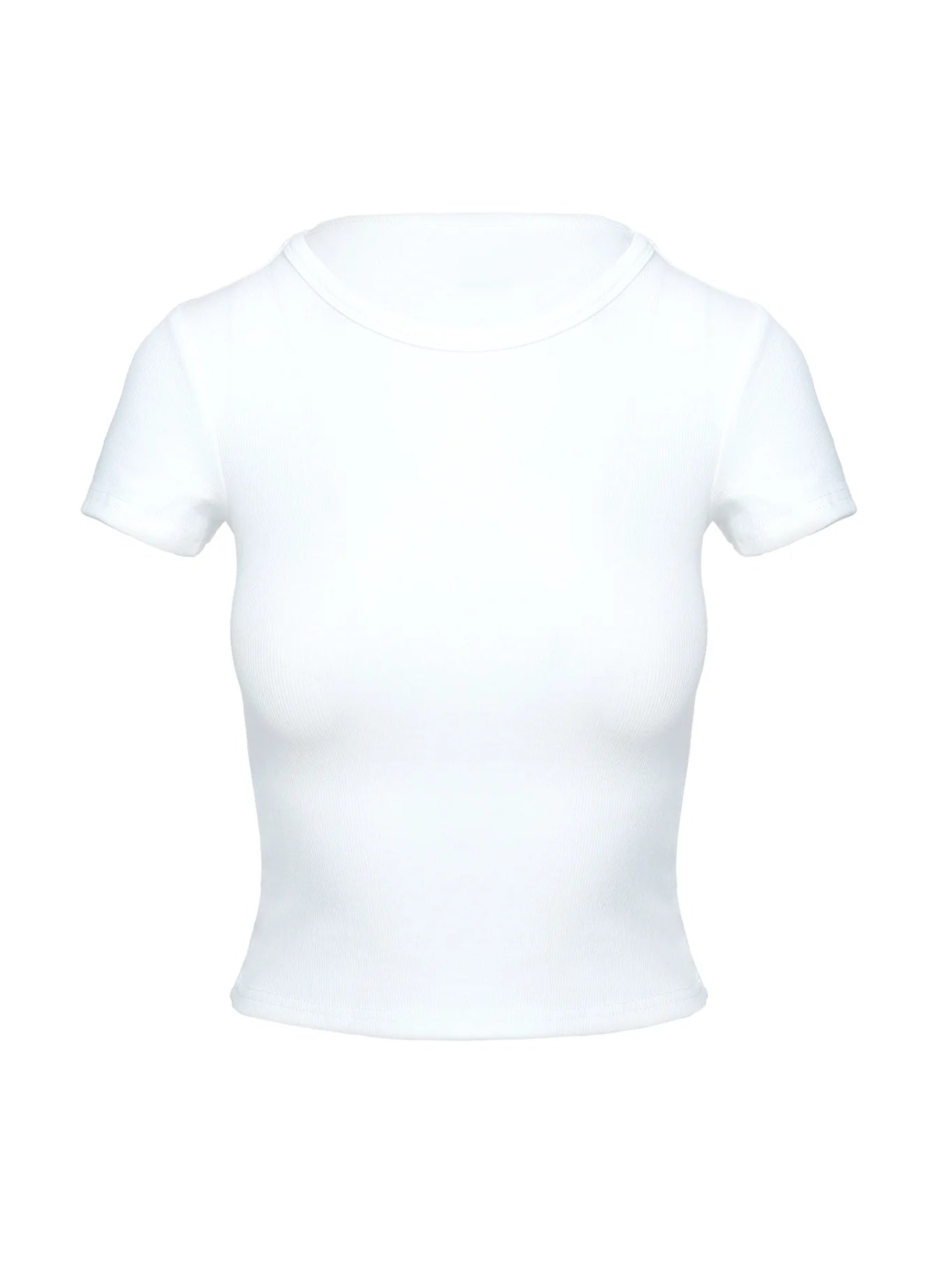 Baseline Scoop Rib Tee White