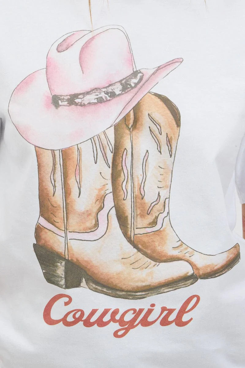 White Graphic Tee Short Sleeve