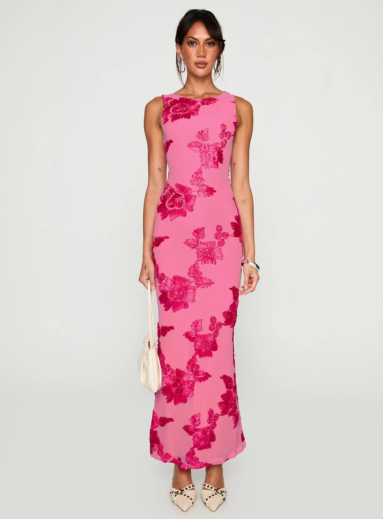 Fionna Floral Maxi Dress Pink