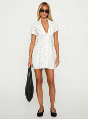 Fabiola Collared Mini Dress Floral