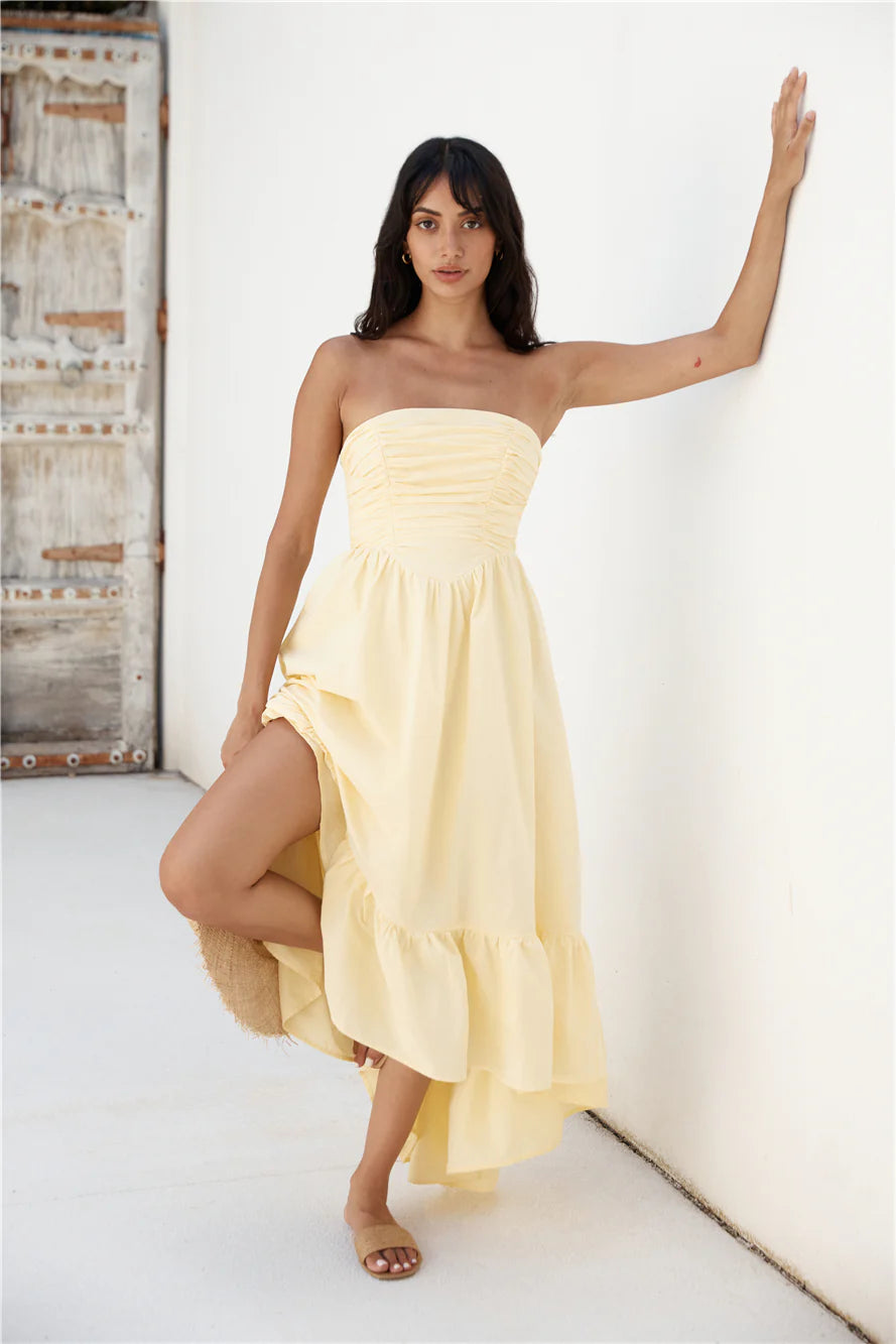 Love In The Summer Maxi Dress Yellow