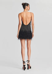 Rubina Sequin Feather Dress