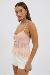 Pink Cami Top Mesh