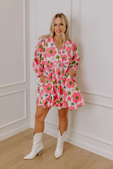 Happy Blooms Floral Mini Dress