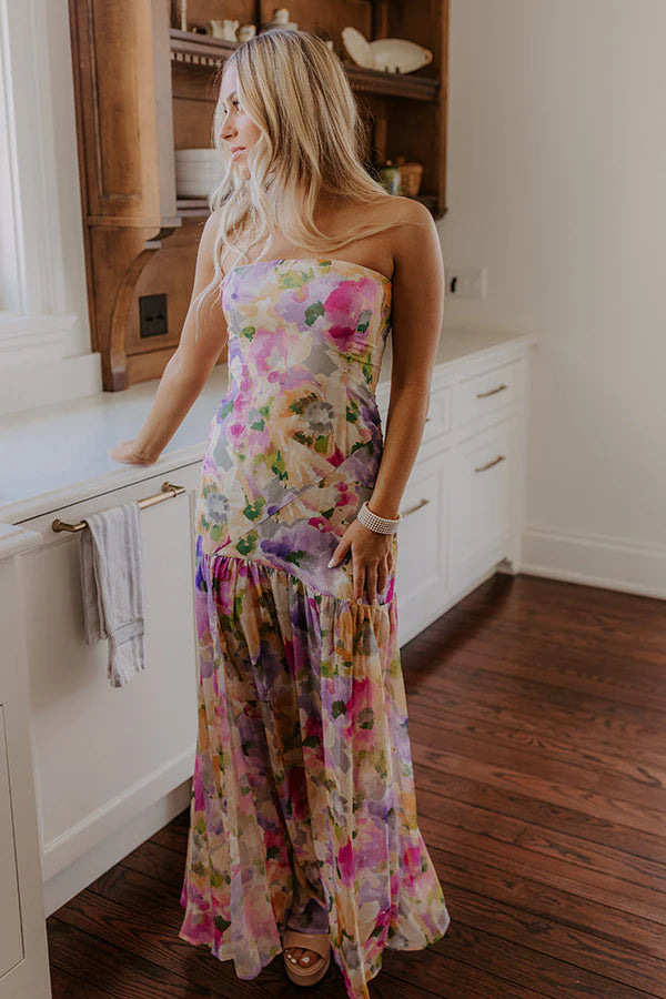 Sunkissed Moment Floral Maxi Dress in Primrose Yellow