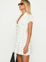 Fabiola Collared Mini Dress Floral