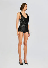 Elizabeth Leather Tank Top