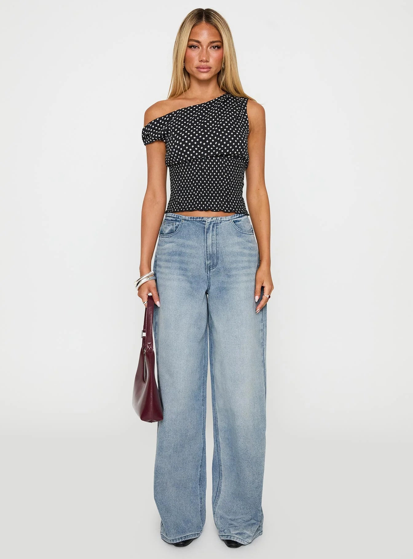 Bowe Wide Leg Jeans Blue