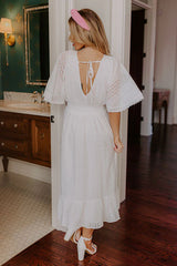 Romantic Bliss Eyelet Midi Dress