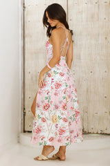 Sunset Dahlia Midi Dress Floral