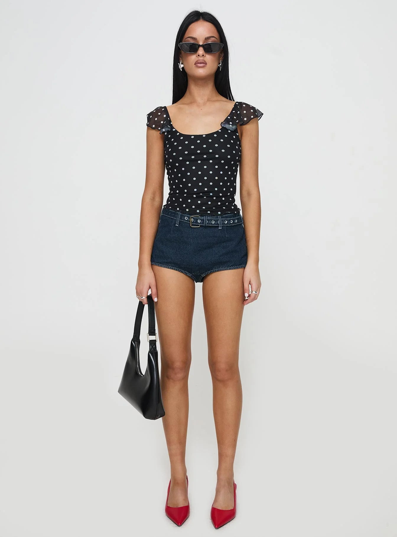 Beckinsale Polka Top Black