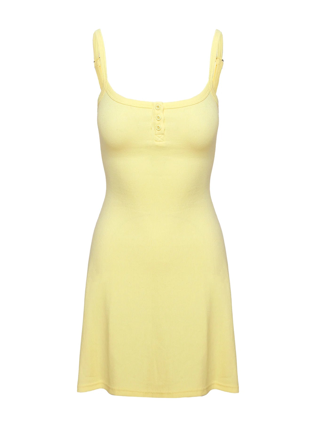 Baseline Rib Mini Dress Yellow