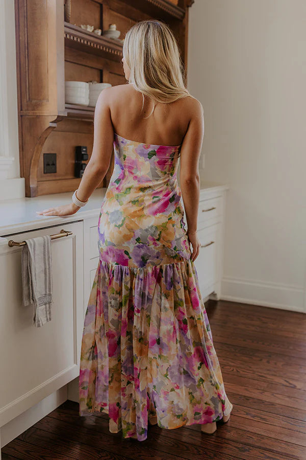 Sunkissed Moment Floral Maxi Dress in Primrose Yellow