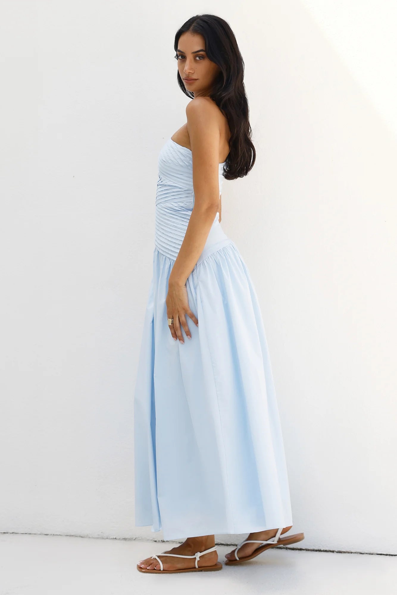 Lexi Love One Shoulder Maxi Dress Blue