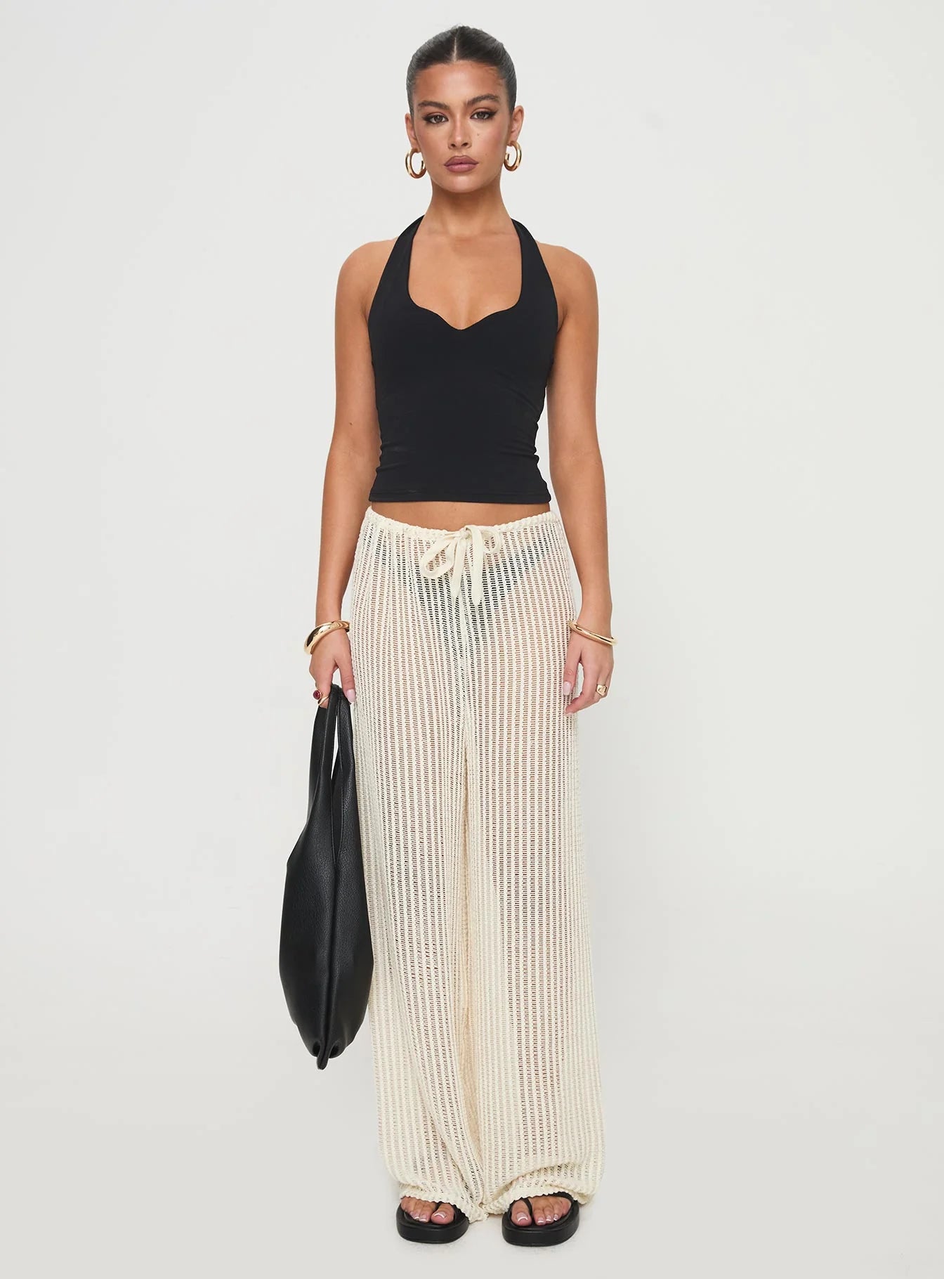 Darcie Knit Pants Beige