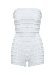 Ayver Strapless Playsuit White
