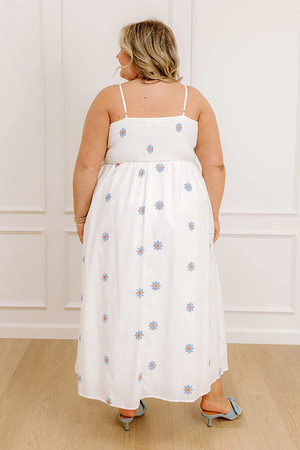 Daisy Does It Embroidered Maxi Dress Curves
