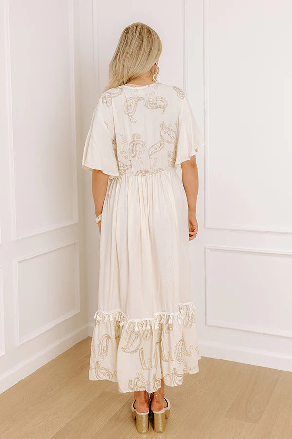 Travel To Tulum Embroidered Midi Dress