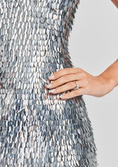 Sirena Feather Sequin Dress