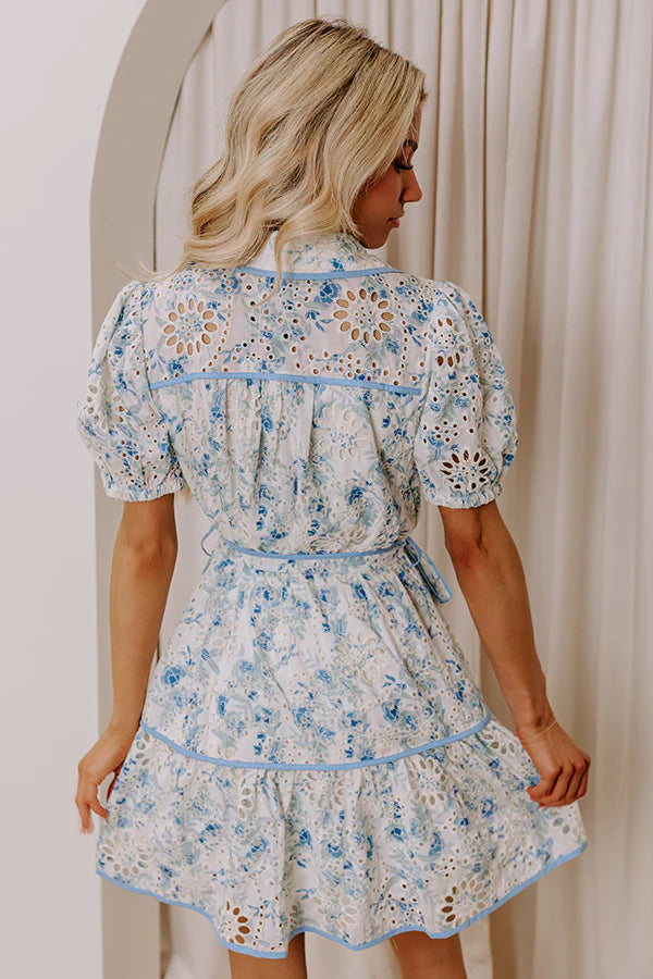 Sweet Embrace Floral Eyelet Mini Dress