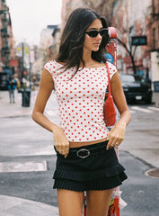 Deei Double Ruffle Mini Skort Onyx