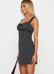 Joseleine Mini Dress Black / Polka