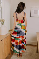 Bali Girls Trip Color Block Maxi Dress