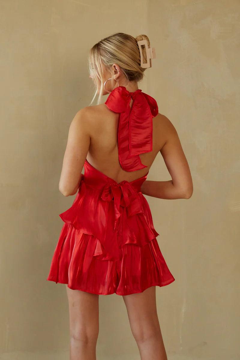 Caroline Halter Ruffle Romper