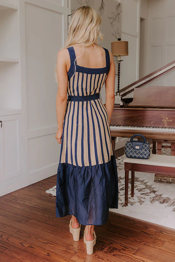 Havana Happy Hour Stripe Midi Dress