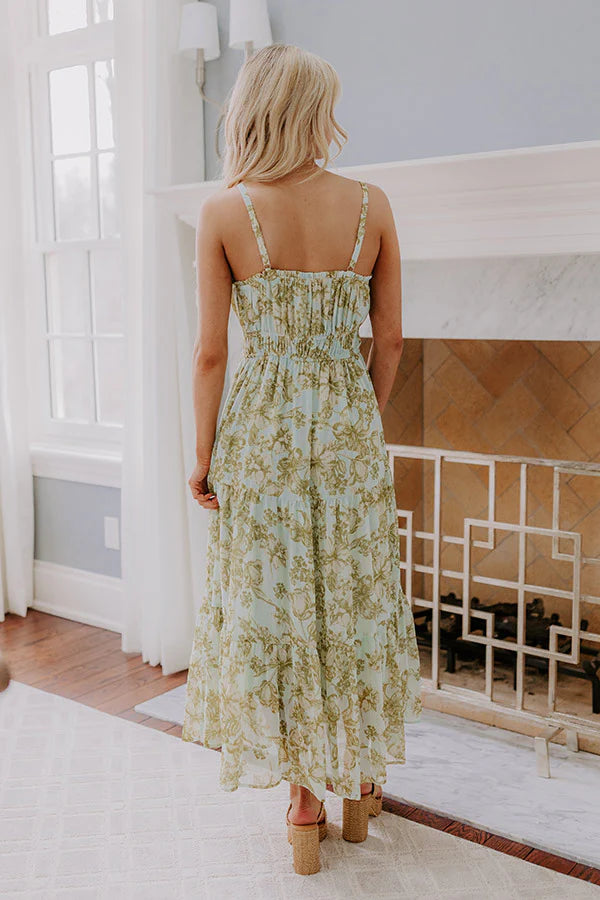 Simply Serene Floral Midi Dress