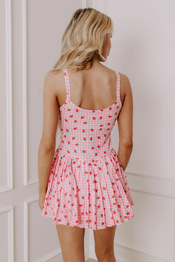French Market Stroll Athleisure Mini Dress in Pink