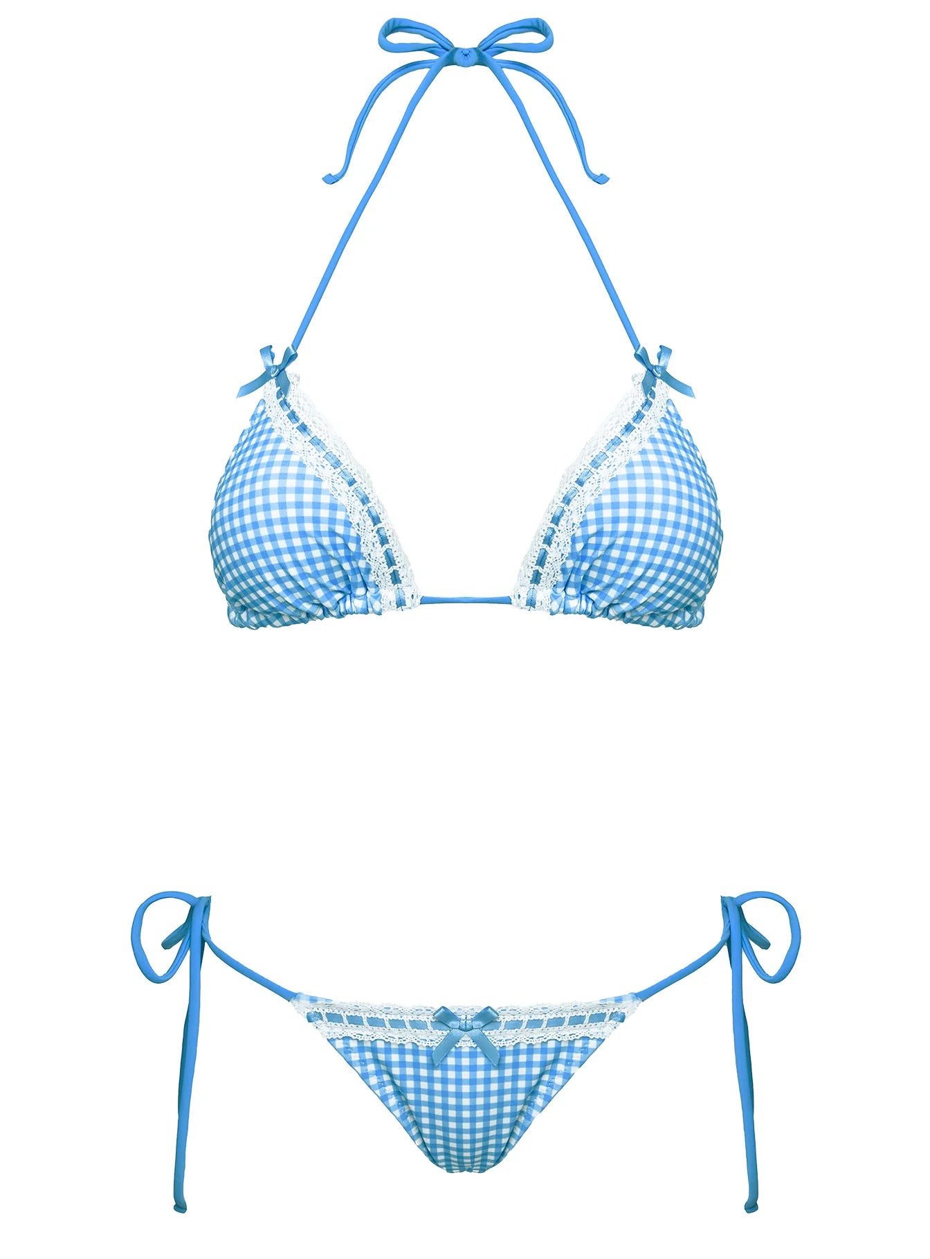 Crispy Bikini Bottoms Blue Gingham